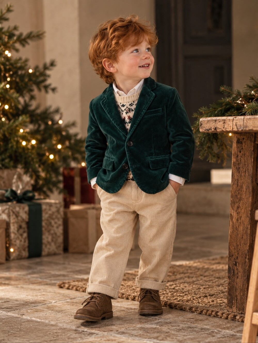 H&M Toddler 1.5-2Y Emerald Green Velvet Blazer Jacket Holiday Formal